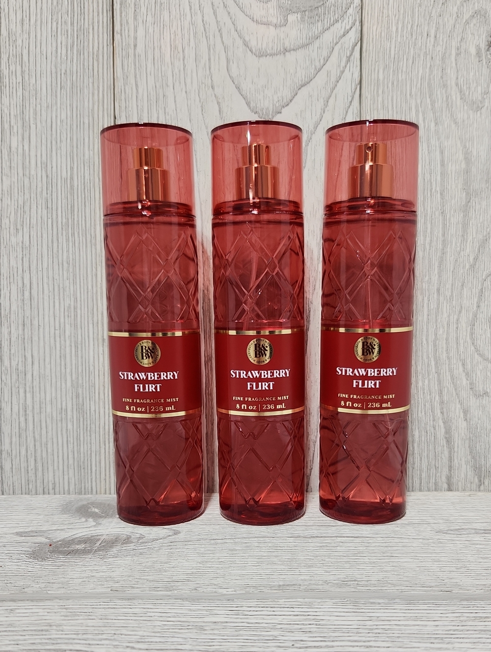 Bath & Body Works Strawberry Flirt Fine Fragrance Mist X3